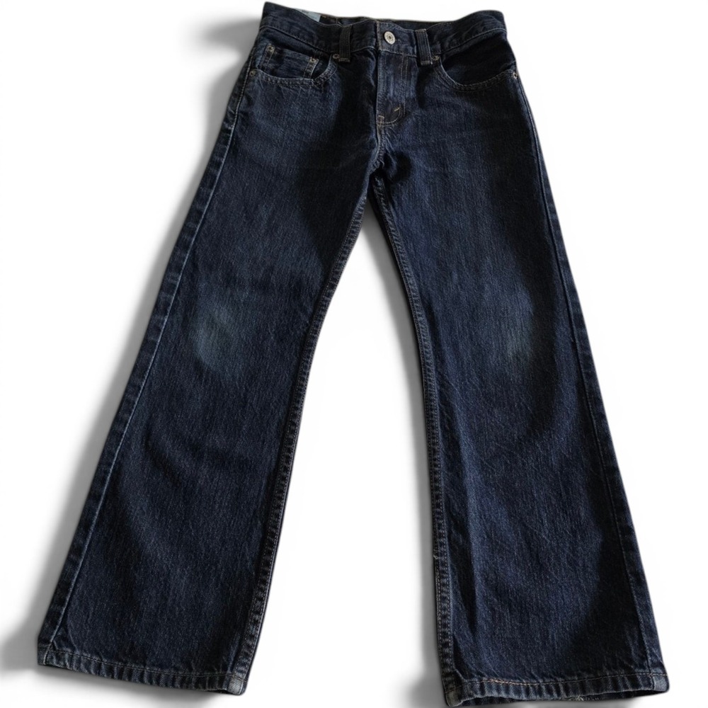 Levi's Bootcut Jeans Boys' 25x25 10 Regular Dark Wash 2011 Slight Hem Fray